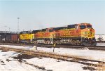 Empty hopper train rolls east